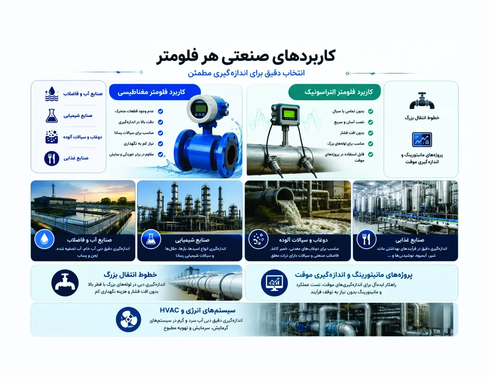 مقایسه فلومتر مگنتیک و التراسونیک